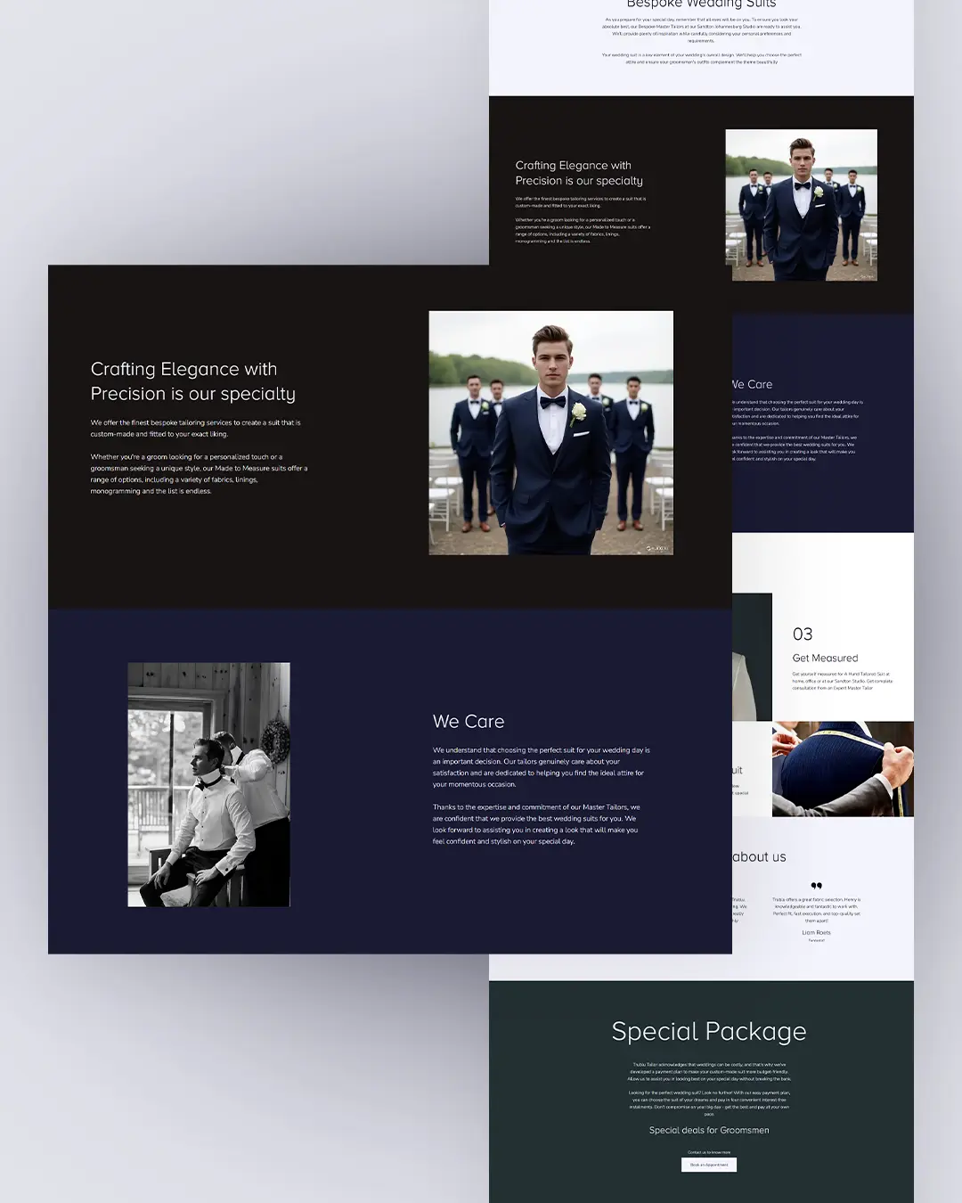 Wedding suits mockup
